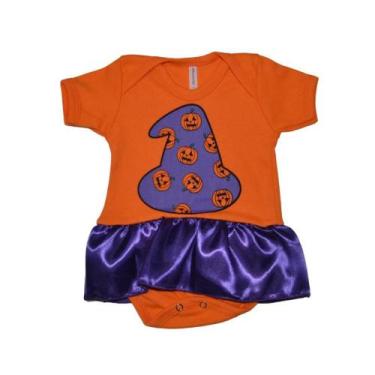Imagem de Body Halloween Fantasia de Bruxinha com Saia Para Bebê - MFX, G