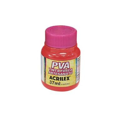 Imagem de Tinta Pva Fosca Acrilex 37ml para Artesanato Cores Diversas, Goiaba Qu