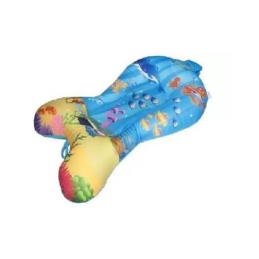 Imagem de Almofada de Banho Portátil Lavável Sapeca Kids Fundo do Mar Azul