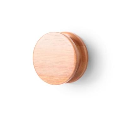 Imagem de GUDEE Ganchos redondos para montagem na parede de bambu, cabide durável decorativo moderno resistente para pendurar bolsas, sapatos, toalhas, acessórios e muito mais no hall de entrada, cozinha,