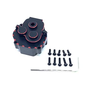 Imagem de KingVal Replacement Aluminum Alloy Gearbox Differential Gear Box Housing RC Spare Parts Compatible with Traxxas TRX4M 1/18 RC Crawler Car (Black-Red)