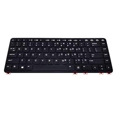 Imagem de SUNMALL Substituição de teclado para laptop com retroiluminação (sem ponteiro) compatível com HP EliteBook 840 G1 G2 / 850 G1 G2 / 745 G1 G2/HP ZBook 14 Series Laptop Layout dos EUA (com moldura
