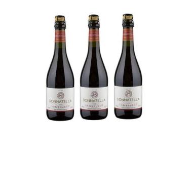 Imagem de Kit Vinho Donnatella Frisante Lambrusco Suave Fino 660ml 3uni - Góes