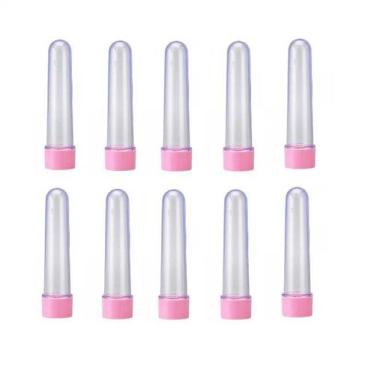 Imagem de Kit 10 Tubete 12cm Rosa Claro Acrílico P/ Personalizar Festa - Lynx Pr