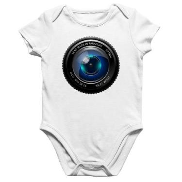 Imagem de Body Bebê Algodão Lente Câmera - Foca na Moda, Branco, P