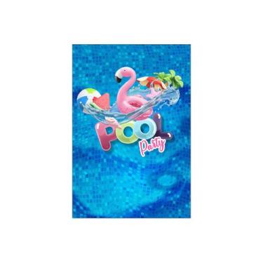 Imagem de Painel De Festa Vertical 1,50 x 2,20 - Pool Party Piscina Flamingo 008