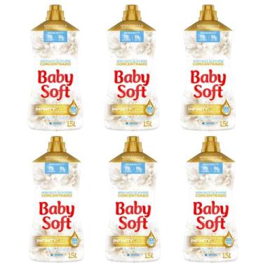 Imagem de Kit 6 Amaciantes Concentrados Baby Soft Pureza e Delicadeza 1,5l