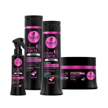 Imagem de Kit Haskell Shamp condicionador e máscara fluido Cavalo Forte Hidra 30