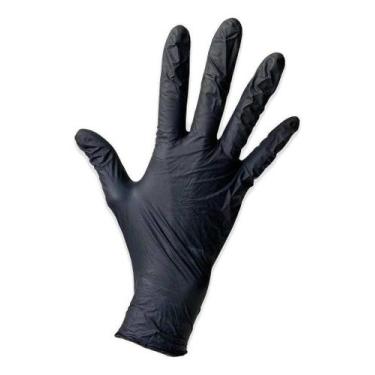 Imagem de Luvas Descartáveis Antiderrapantes Inoven Cor Preto Tamanho  G De Nitr
