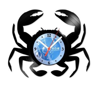 Imagem de Relógio De Parede Disco Vinil Animais - Caranguejo - VAN-143 - Moderna