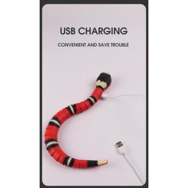 Imagem de Cobra Gato Brinquedos Elétricos Interativos Para Gatos Acessórios Cães