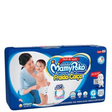 Imagem de FRALDA CALCA MAMYPOKO SUPER SECA G/32 un (AZUL), G