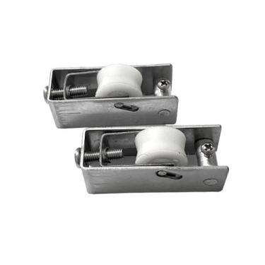 Imagem de Roldana  Carrinho Trilho  Convencional  De Inox Para Porta Linha Gold 