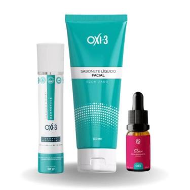 Imagem de Kit Facial (Antimanchas + Clareamento) Ozonio Oxi3- Kit Completo para 