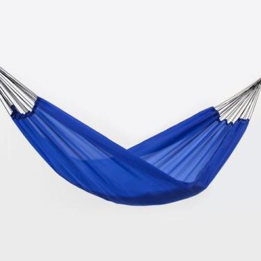 Imagem de Rede de Dormir Descanso Nylon Garimpeira Camping Azul - TEIXEIRA