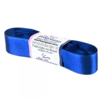 Imagem de Fita de Cetim Progresso 22mm nº5 - 10m Cor 276 Azul Pavão - 01 unidade