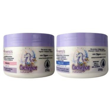 Imagem de Kit Arvensis Infantil Cachinhos Máscara Crespo e Creme 2x1