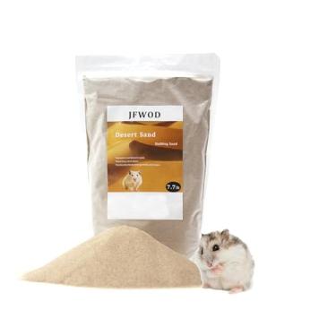 Imagem de JFWOD Areia de banho para hamster, 3,5 kg, sem poeira, areia do deserto ou areia de areia de vaso sanitário para hamster, chinchilas, gerbil ratos sírios, pequenos animais (bege)