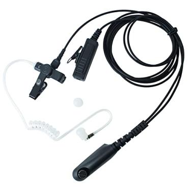 Imagem de Teseko Fone de ouvido/fone de ouvido de tubo acústico de 2 fios HT750 com PTT e kit de vigilância de microfone para Motorola Ht1250, HT1250LS, HT1550XLS, GP140, GP240, GP280, GP328, GP330, MTX850,