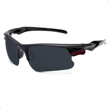 Imagem de Oculos Esportivo Bike Masculino Feminino Lente Preta Com Proteção Solar Lente Amarela Visão Noturna (Preto)