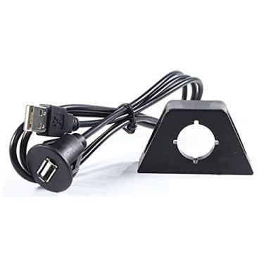 Imagem de FASTROHY Cabo de extensão de painel de tomada USB macho para fêmea 1M para painel de painel de carro, preto