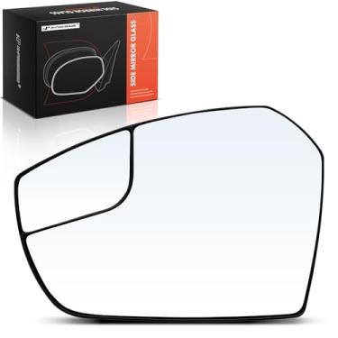 Imagem de A-Premium Vidro espelhado não aquecido do lado esquerdo do motorista com placa de suporte - compatível com Ford Escape 2017 2018 2019 - Espelho plano de vista lateral externa com vidro Spotter