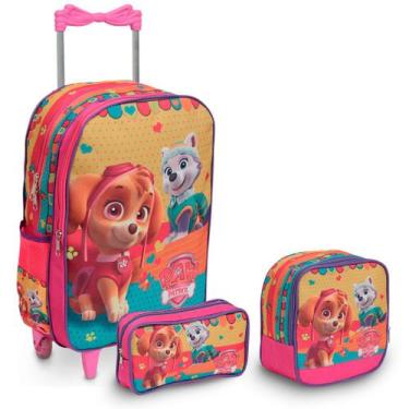 Imagem de Kit Mochila Infantil Rodinha Patrulha Canina Skye Everest - Plike