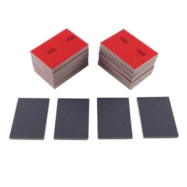 Imagem de 24 peças de esponja de lixa de 240 grãos, bloco de lixamento molhado e seco 10 x 7,6 cm, papel de areia reutilizável para paredes de drywall de madeira de metal, pintura automotiva de pedra, plástico