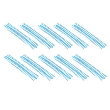 Imagem de 19mm 30 Anéis Pente Fichário Espinhos, Compatível Com Tamanho de Papel A4 B5 A5, Capacidade de 150 Folhas para Notebooks de Folhas Soltas (Azul)