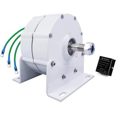 Imagem de Gerador de 2.000 W Alternadores CA 12V 24V 48V 220V Ímã permanente sem engrenagem trifásico baixo RPM para motor diesel de turbina de água eólica (com base), 220v