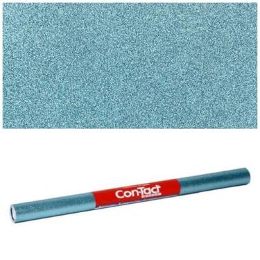 Imagem de Papel Adesivo Contact Glitter Azul Sky Blue 45cm x 10mts - Filipack De