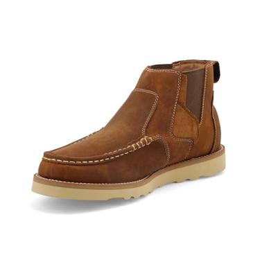Imagem de Botas masculinas com sola anabela dupla da Twisted X, Oiled Saddle, 11