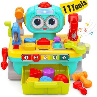 Imagem de Bancada de Trabalho Toy Robot para Crianças de 1 a 5 Anos - com 11 Fer