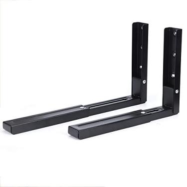 Imagem de Prateleira de Microondas, Kit de Montagem de Microondas de Montagem de Microondas Com Parafusos Fixos de 90 Graus de Microondas, Suporte de Microondas Montado na Parede, Prateleira Telescópica de