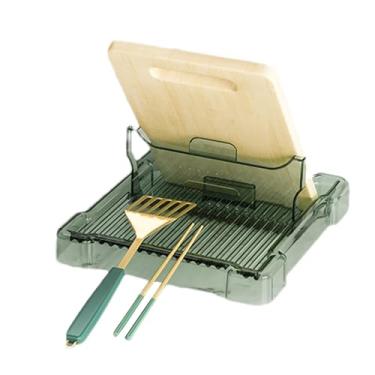 Imagem de Descanso de utensílio com suporte para tampa de panela, organizador de tampa de panela para armário|Descanso para colher e tampa Descanso para utensílio resistente ao calor,Descanso de colher com su