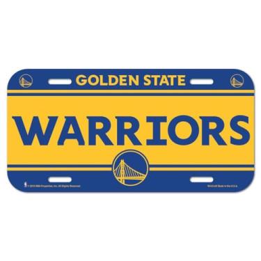 Imagem de Placa de licença NBA Golden State Warriors, cor do time, tamanho único