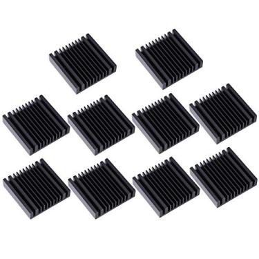 Imagem de Dissipador de Calor de Resfriamento de Alumínio Condutor Térmico para Dissipação de Calor do Transistor 10pcs Preto