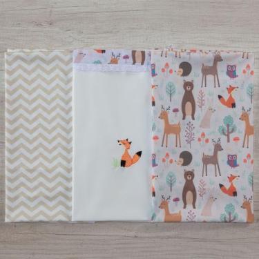 Imagem de Cueiro 3 Peças Para Bebe Estampado Menino - Miguel Baby, Animais