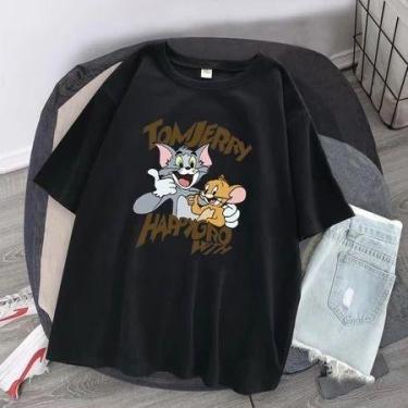 Imagem de Camiseta Tom e Jerry Premium Unissex Desenho Rato e Gato - loja dinka,
