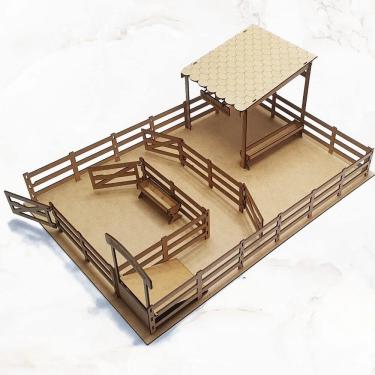 Imagem de Fazendinha Curral Grande Decoração Mdf Cru Corte Laser