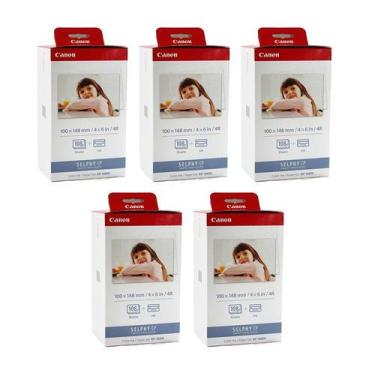 Imagem de Conjunto de tinta e papel Canon KP-108IN Color 4x6 108 folhas x5