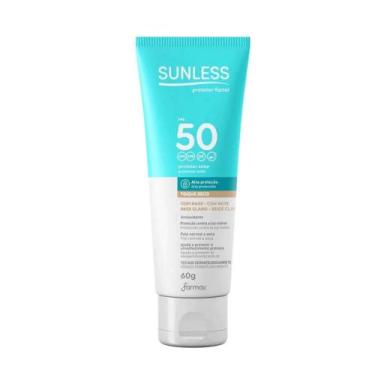 Imagem de Protetor Solar Facial Fps50 60g - Sunless - Farmax, Bronze