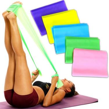 Imagem de Kit 3 Faixas Elásticas Thera Band Fisioterapia Exercício Elástico de T