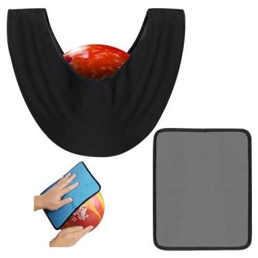 Imagem de Vefungyan Almofada Shammy para polidores de boliche: 2 peças de toalha de bola de boliche saco de gangorra de microfibra polidor antiderrapante limpador de saco para sujeira/óleo