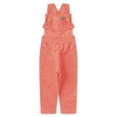 Imagem de Jardineira Longa Moletinho - Laranja Neon - Ame Kids, P
