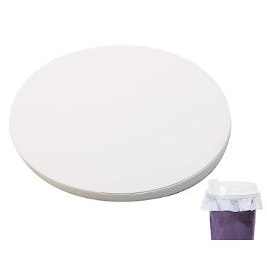 Imagem de ONLYKXY Forro de tampa de copo branco à prova de vazamento almofadas de papel de vedação redondas papel à prova d'água à prova de derramamento para bebida de plástico, leite, chá, café, copo de bebida