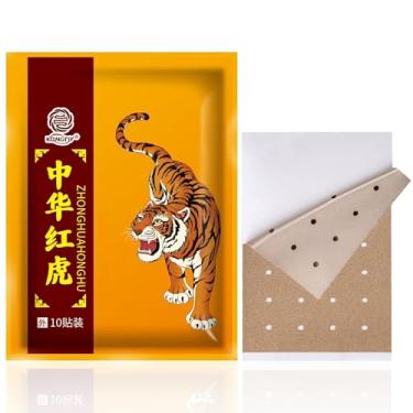 Imagem de KONGDY 60 Peças De Curativo Tiger Patch, Adesivos Térmicos, Capsaicina Quente Para Costas, Joelhos, Pescoço E Ombros, Alívio Músculos Articulares (2,76 X 3,94 Pol.)