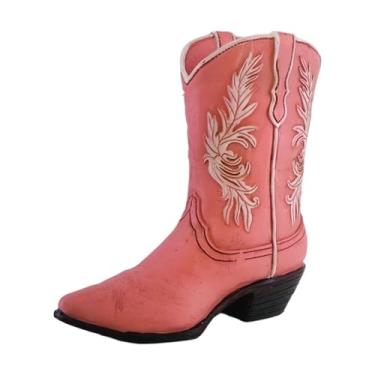 Imagem de Ｂｅｓｇａ Vaso de resina para flores, vaso de bota de cowboy, arranjo de flores para colecionadores, estante, casamento, cozinha, decoração de casa, Rosa
