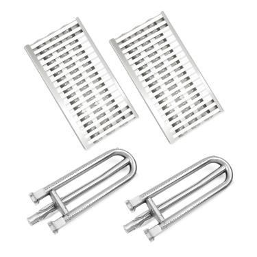 Imagem de Meyafiny Bandeja radiante de haste de cerâmica, placas térmicas de aço inoxidável com queimadores de churrasqueira, bandeja de briquete para substituição de peças de churrasqueira DCS para DCS36 BGB36