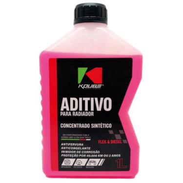 Imagem de Aditivo Radiador Koube Concentrado Sintético Rosa 1 Litro